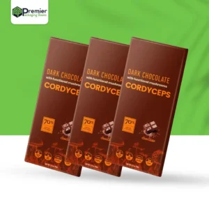 mushroom chocolate bar packaging
